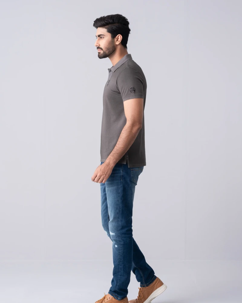 Regular Fit Washed Polo Shirt - Alternate view 3 showing  color