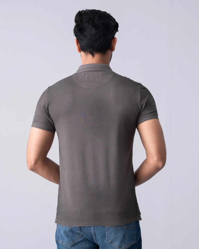 Regular Fit Washed Polo Shirt - Alternate view 1 showing  color