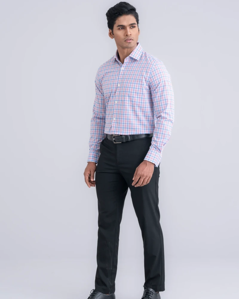 Regular Fit Multicolor Formal Shirt - Alternate view 2 showing  color